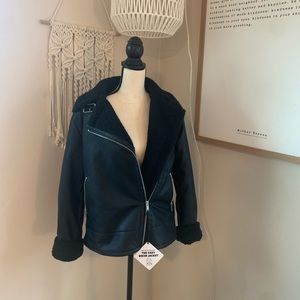 NEW WITH TAGS, Cozy Biker Jacket - Hollister